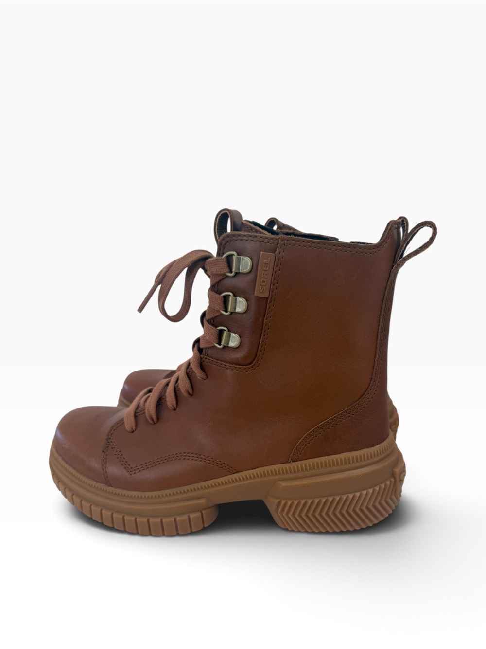 << Sorel Ona Ave Brown Waterproof Lace Boots – Sz 9M - Picture 4 of 9